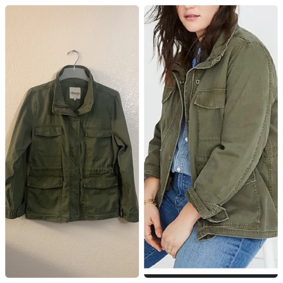 Madewell Jackets & Blazers - MADEWELL Utility Jacket, Olive Green, Drawstring Jacket Coat, Sz. XL/Preowned